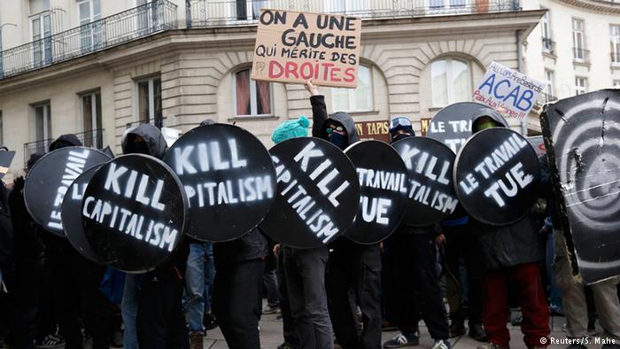 Hundreds of thousands protest across France against labor reforms